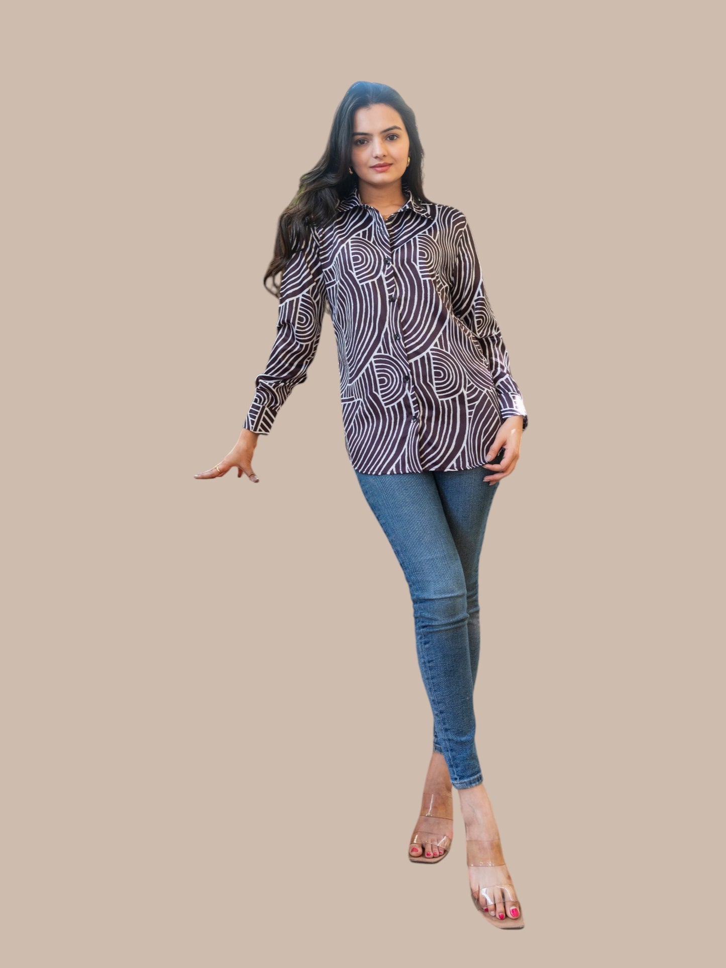 AROUND THE RAY ABSTRACT PRINTED SHIRT