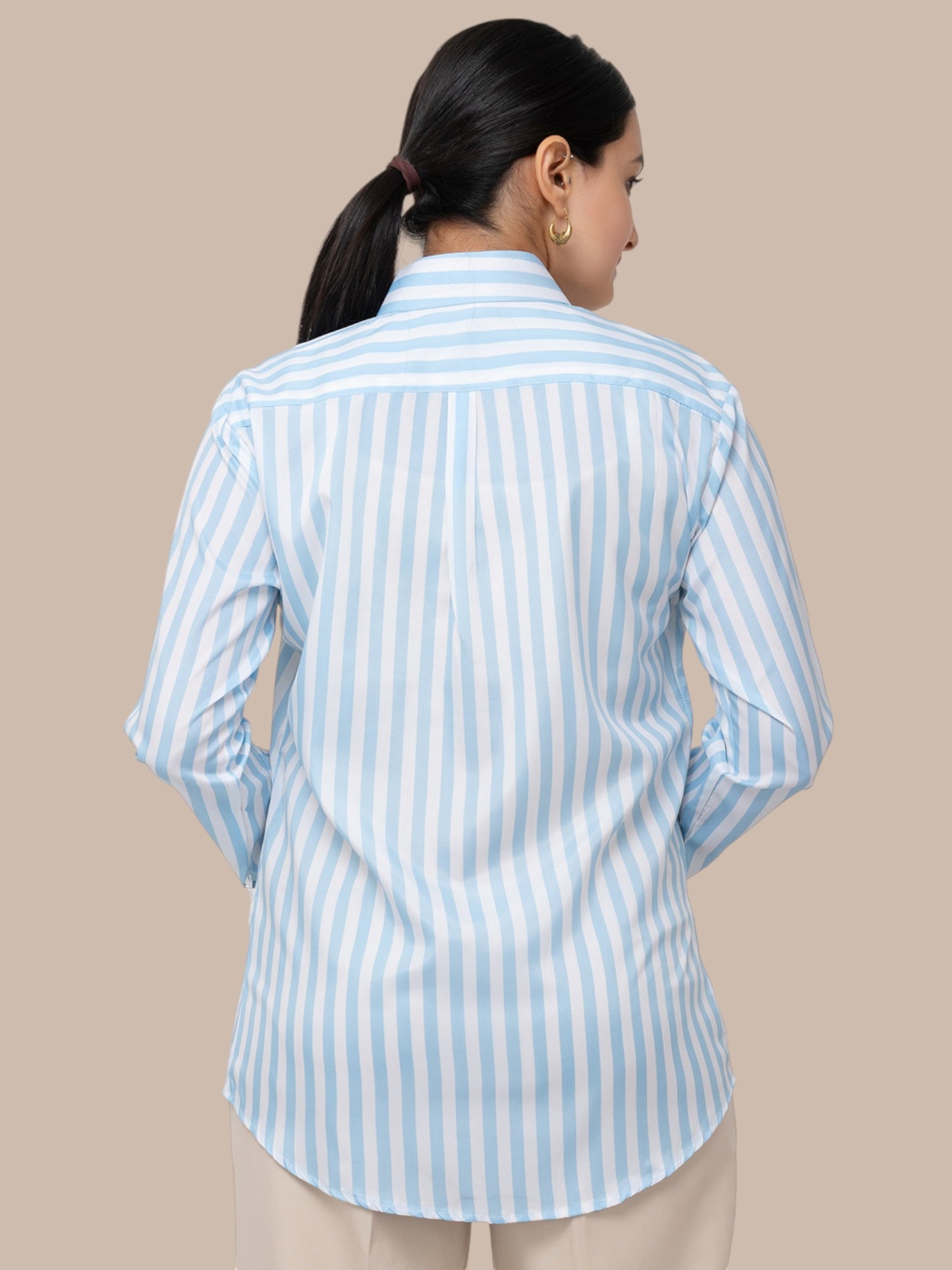 CLASSIC STRIPED SHIRT-BLUE