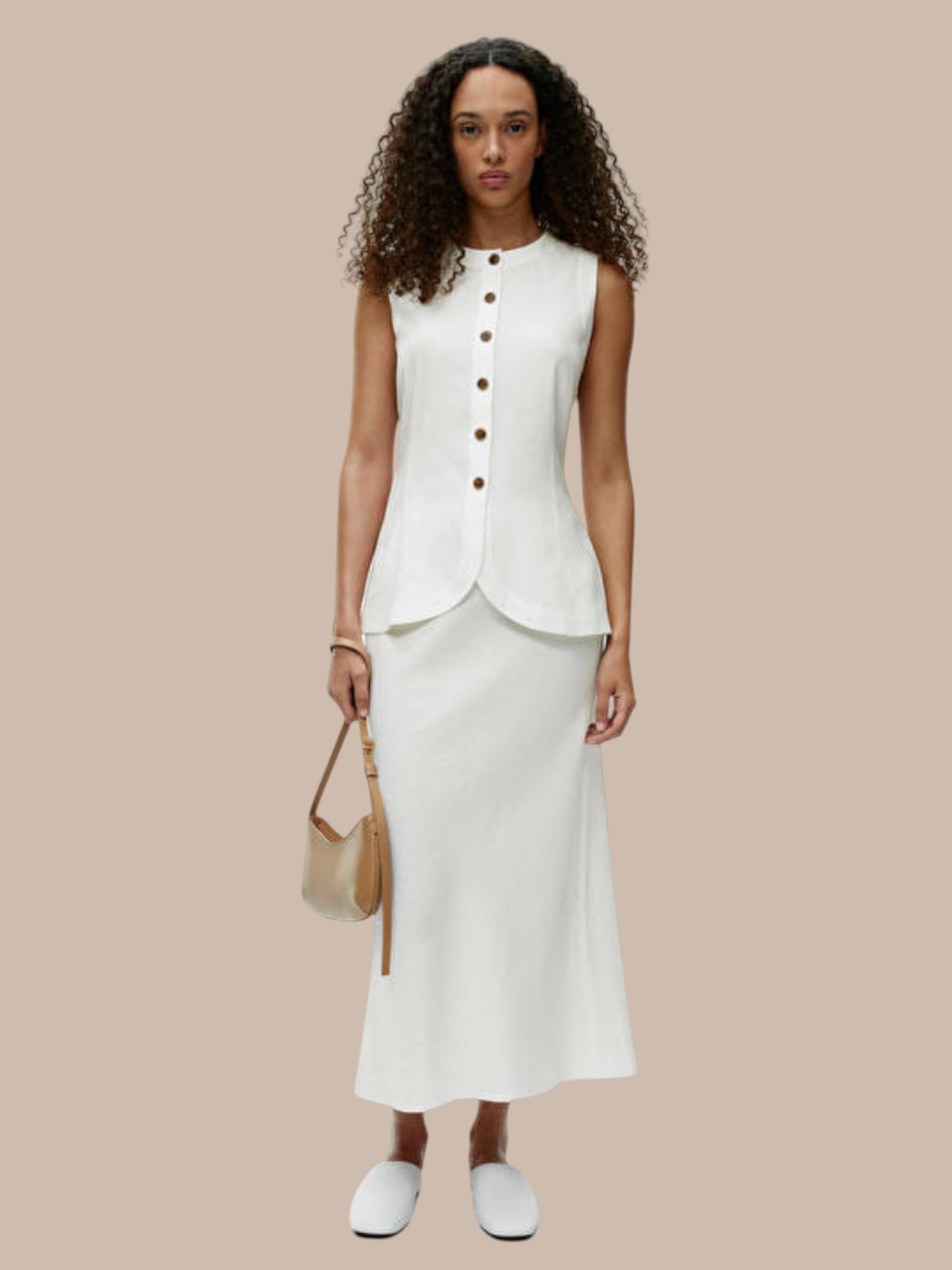 White Linen Co-ord Set