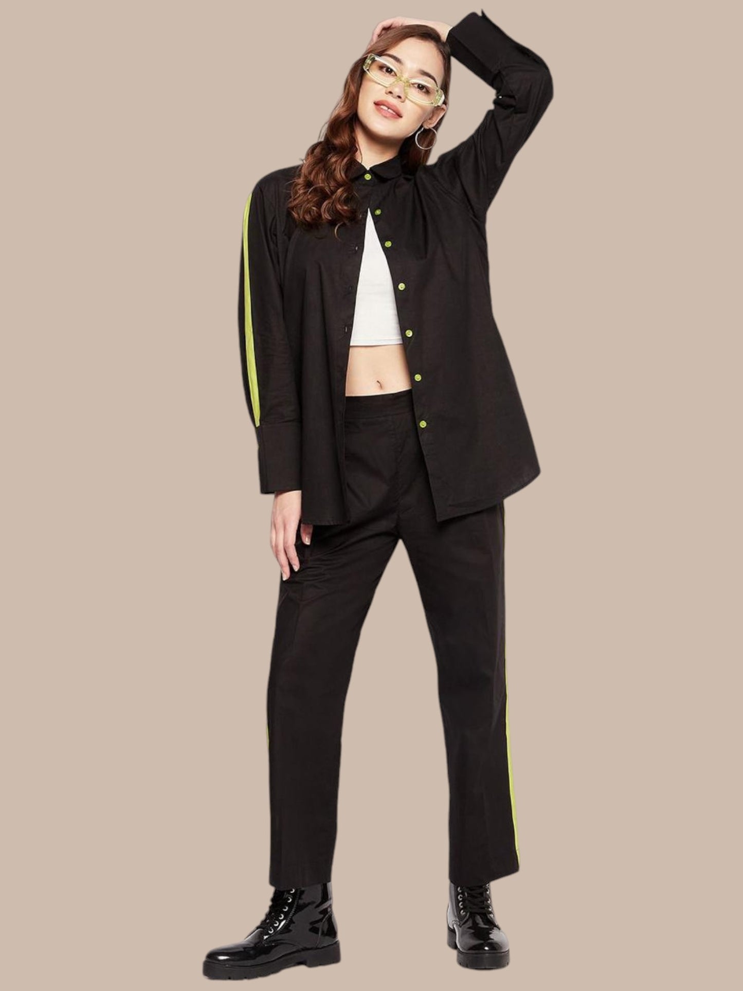 BLACK Shirt Pant CO-ORDS SET