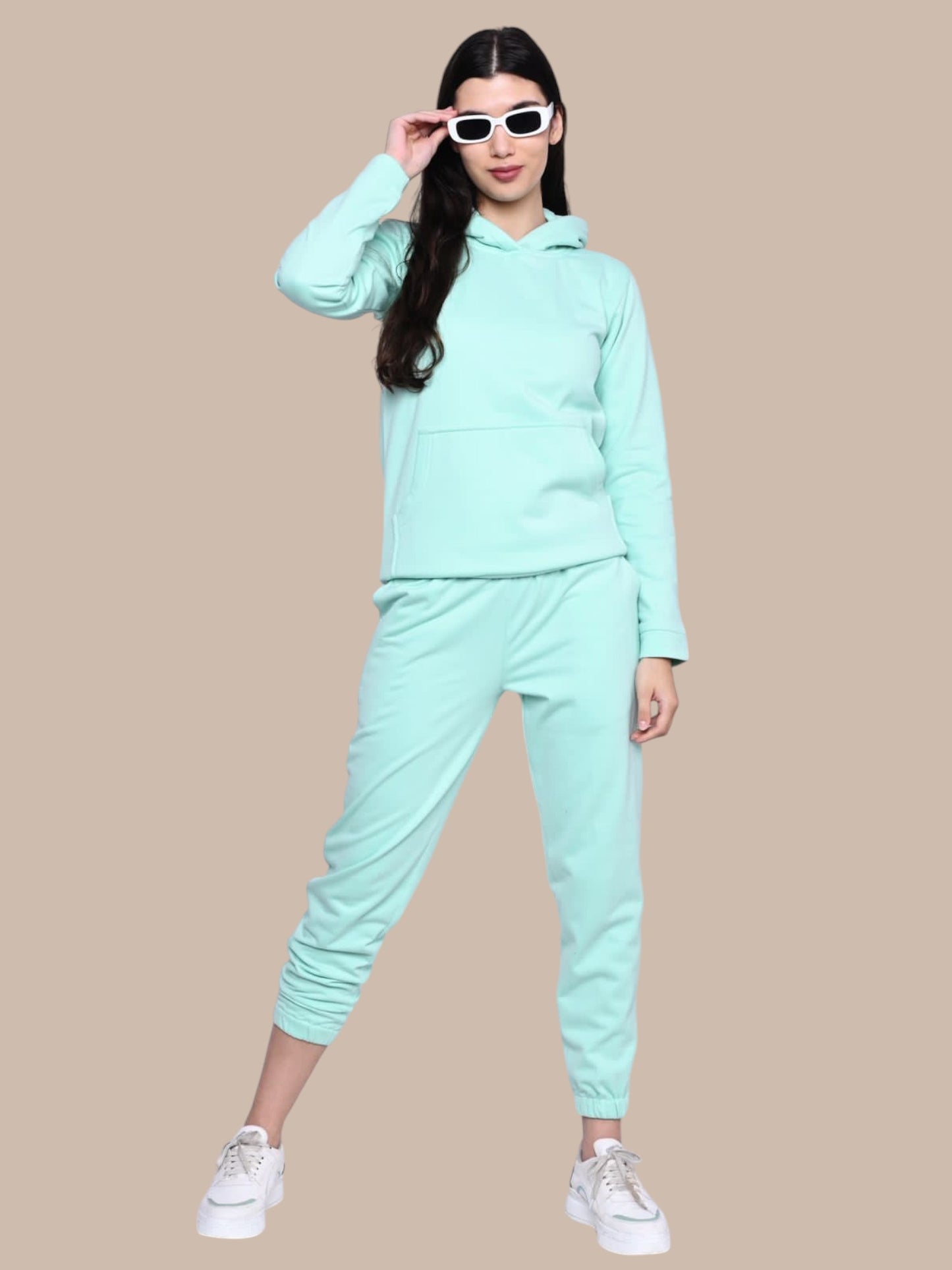 MINT GREEN FLEECE HOODY CO-0RDS SET