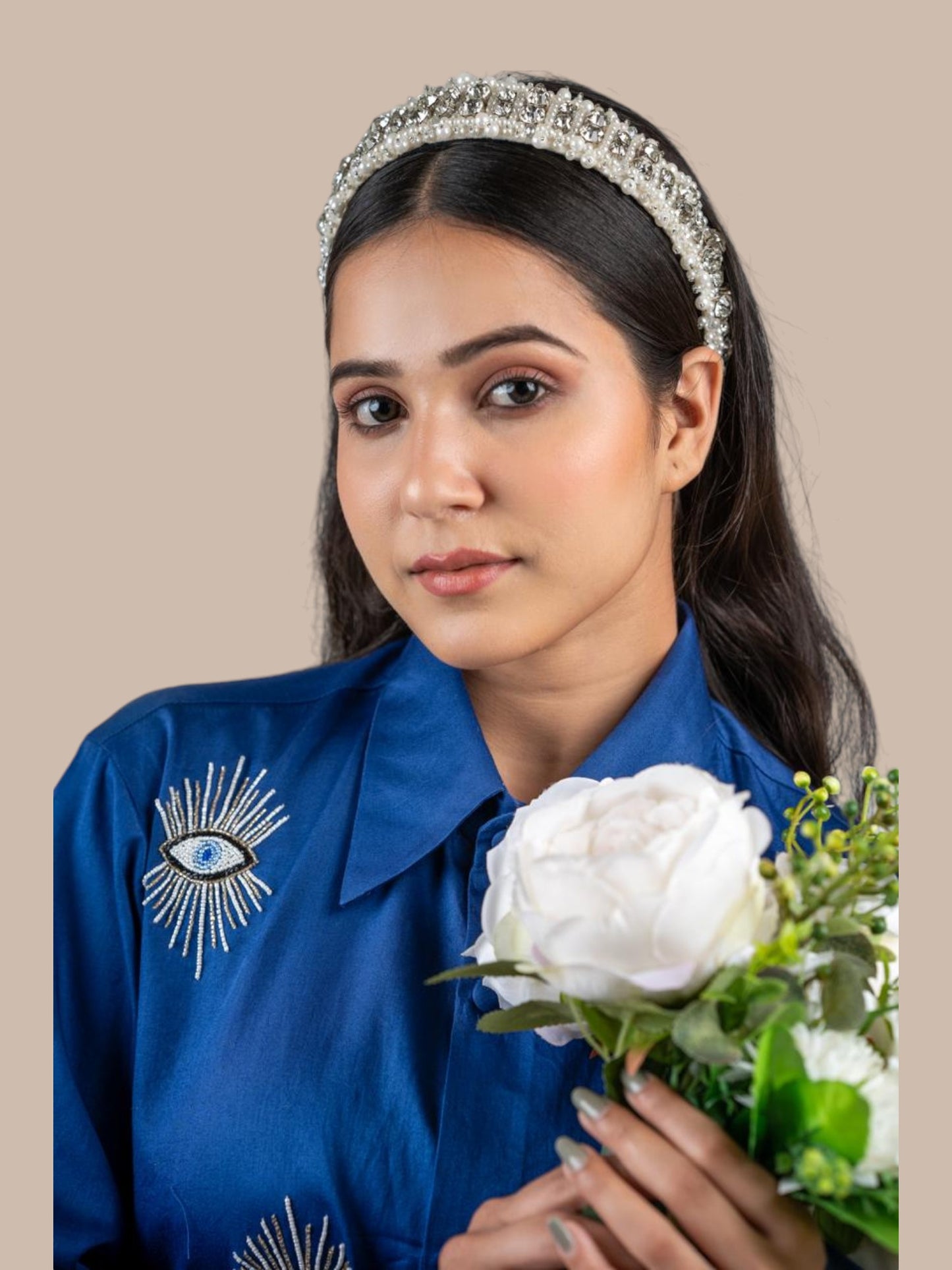EMBELLISHED BLUE SHIRT