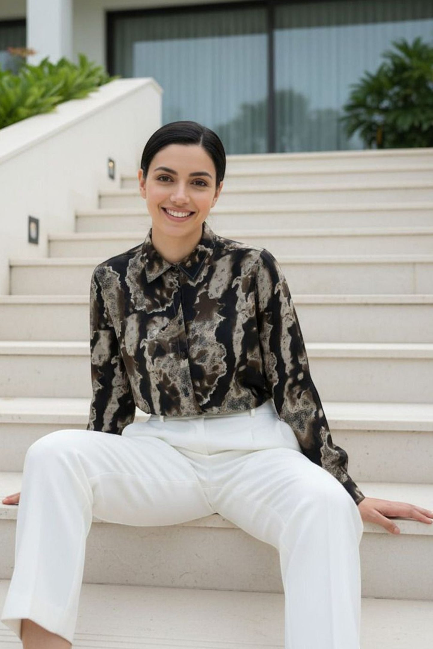 Earthstone Abstract Print Shirt