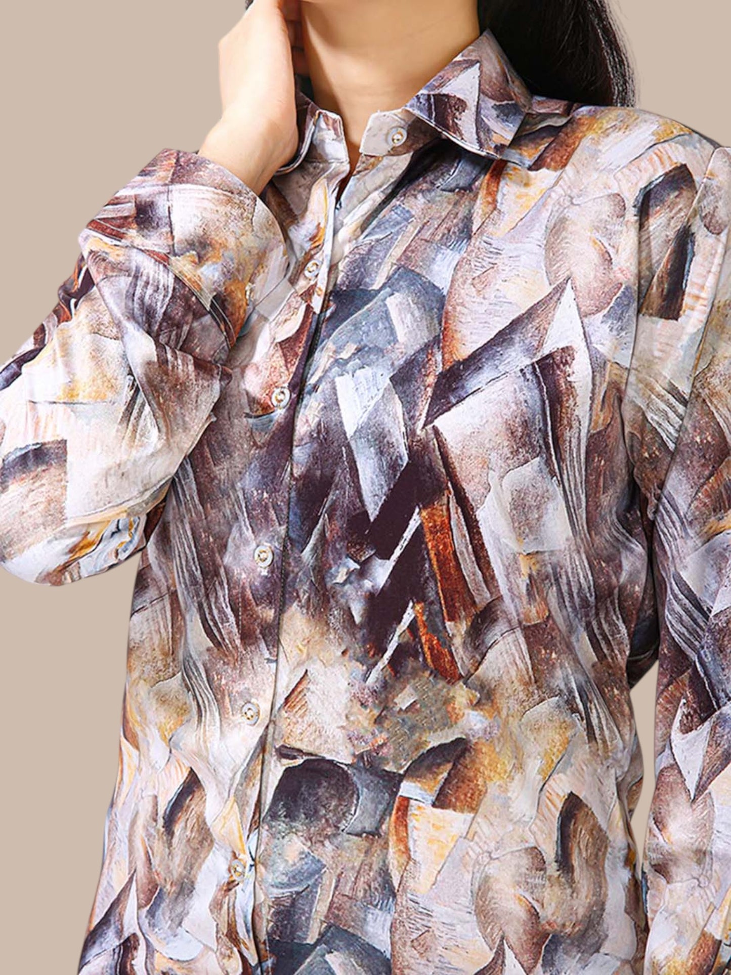 ABSTRACT ART INSPIRED PRINTED SHIRT