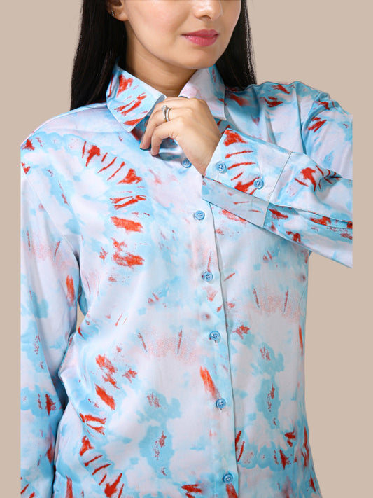 TIE & DYE BLUE SHIEN SHIRTS