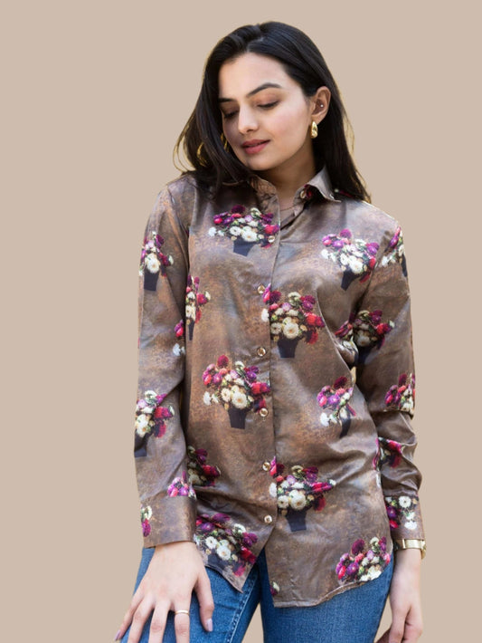 AUTUMN ASTERS FLORAL SHIRTS