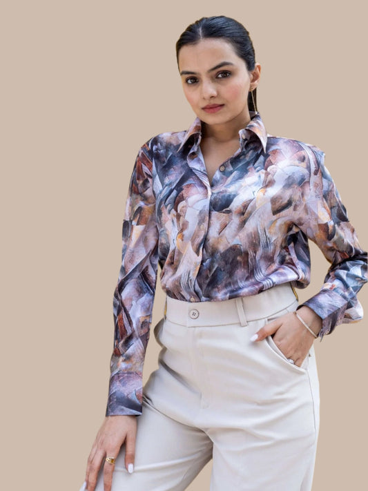 ABSTRACT ART INSPIRED PRINTED SHIRT
