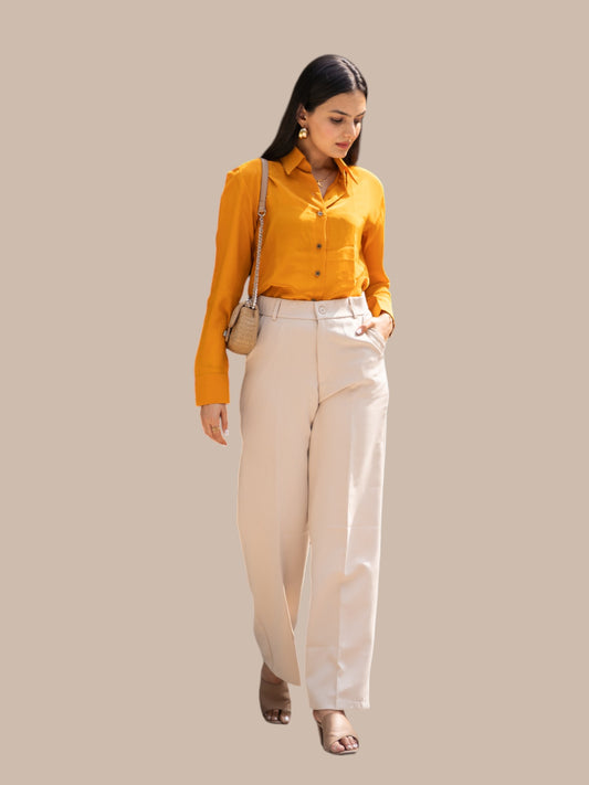CLASSIC SOLID SHIRT-YELLOW