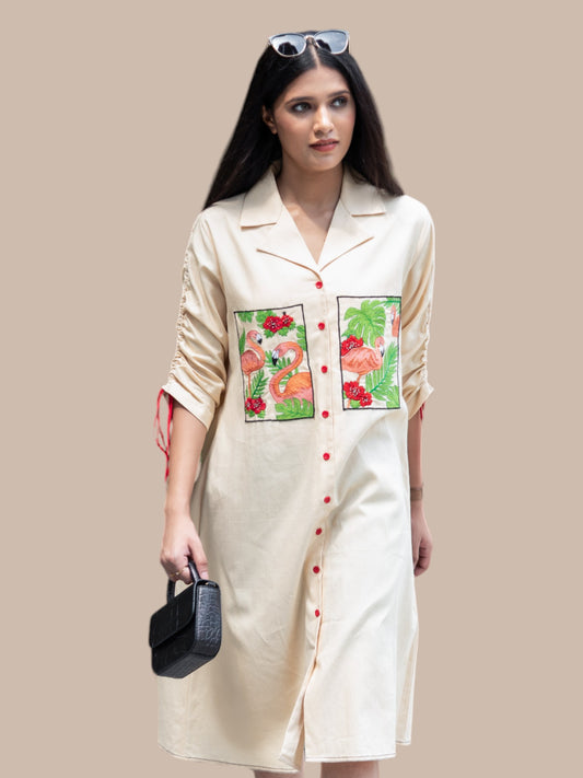 A little tropical charm, never goes out of style shirt dress