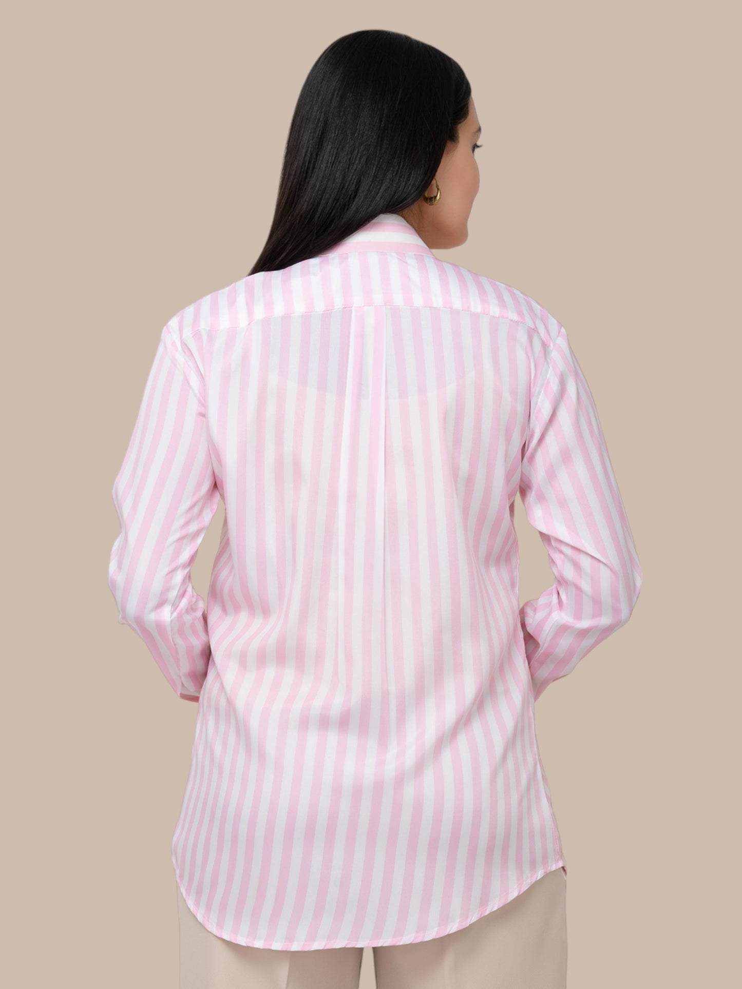 CLASSIC STRIPED SHIRT -PINK