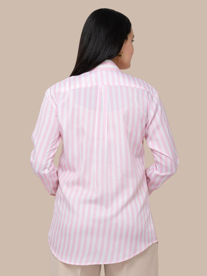 CLASSIC STRIPED SHIRT -PINK
