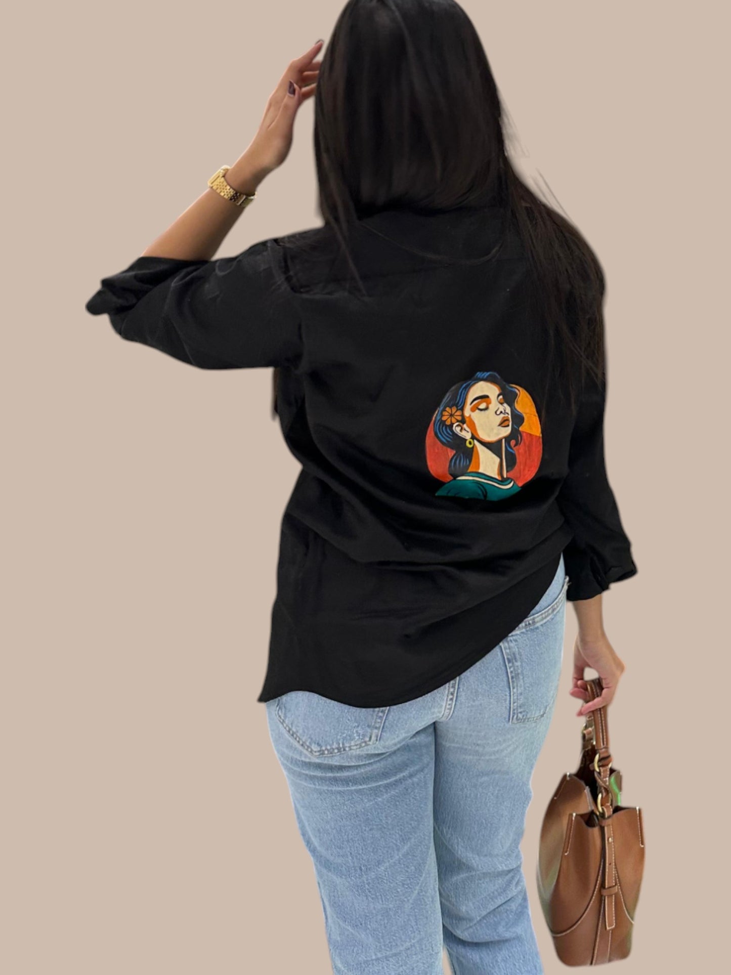 Boss Lady Black Cotton Shirt For Women