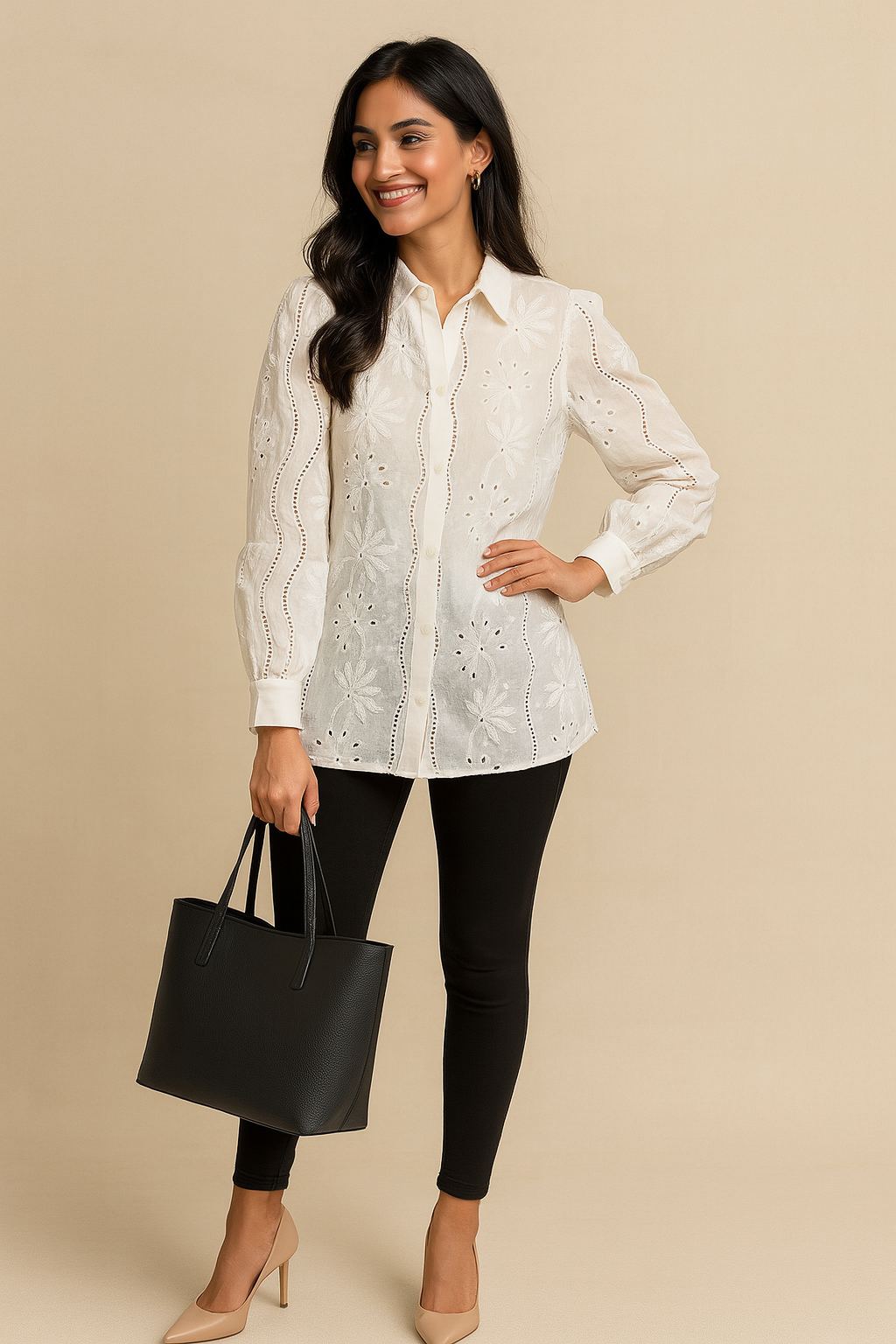 Elegant White Boho Shirt