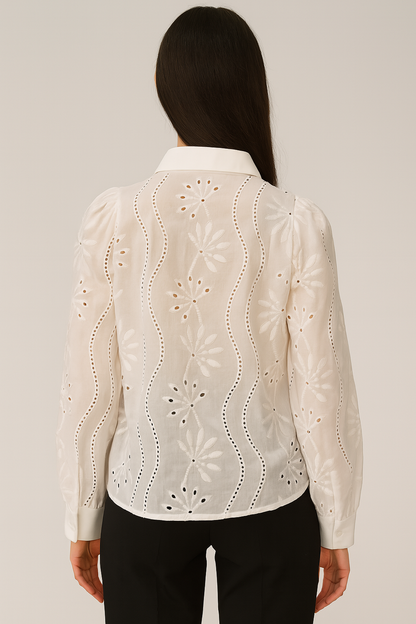 Elegant White Boho Shirt