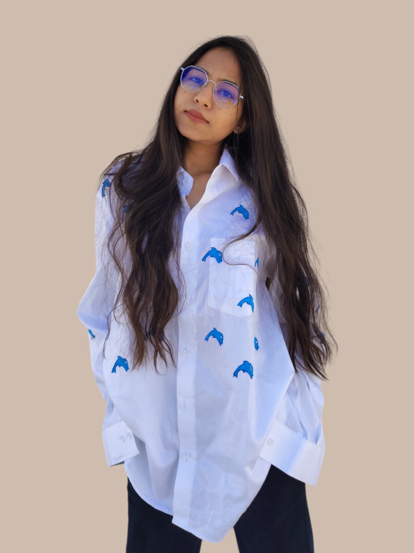 Baby Dolphin White Shirt For Women