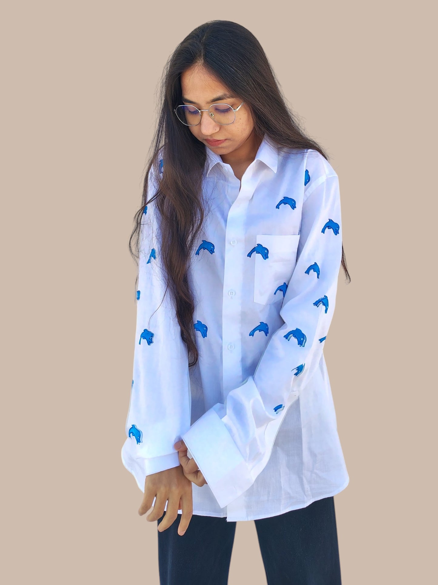 Baby Dolphin White Shirt For Women