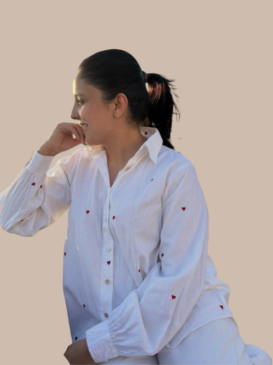 WHITE DILBARO SHIRT