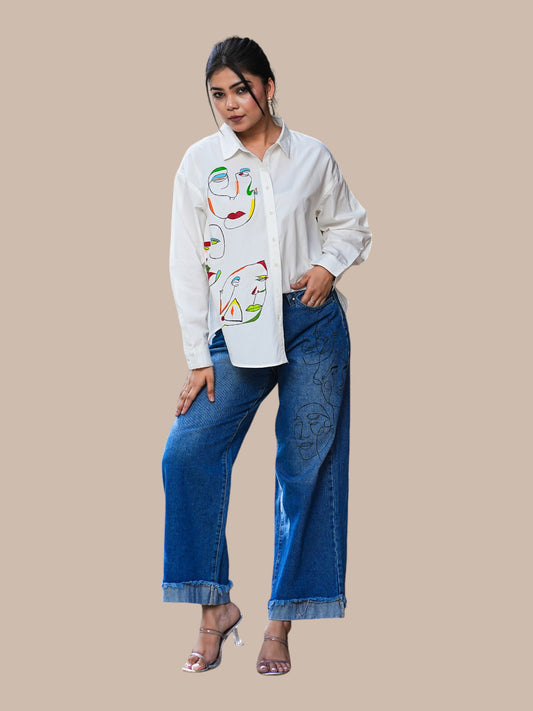 MOOD  SWINGS - HAND  PAINTED SHIRT