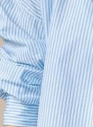 Blue Striped Boyfriend Shirt With out pocket