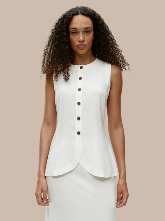 White Linen Co-ord Set