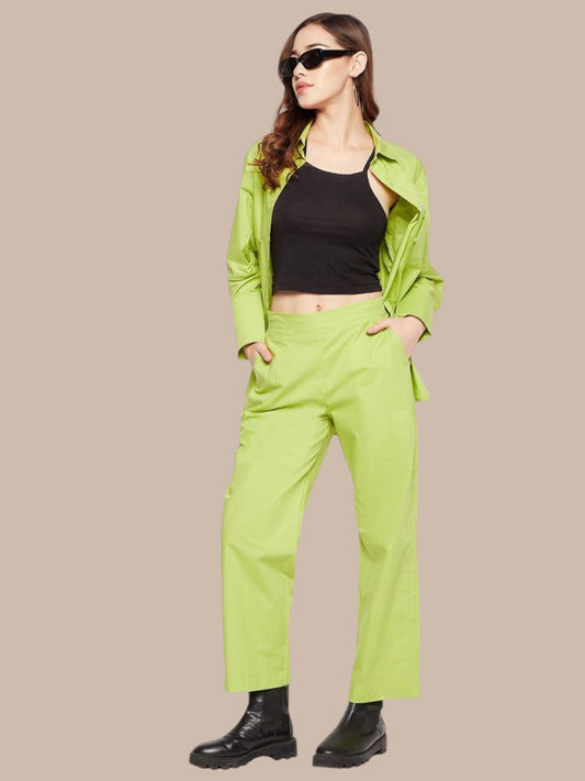 LIME GREEN Shit Pant CO-ORDS SET