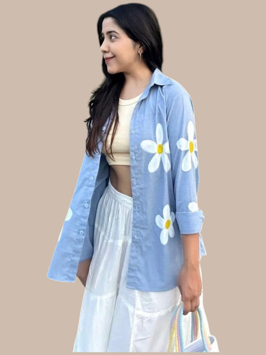 HANDPAINTED DAISY SHIRT