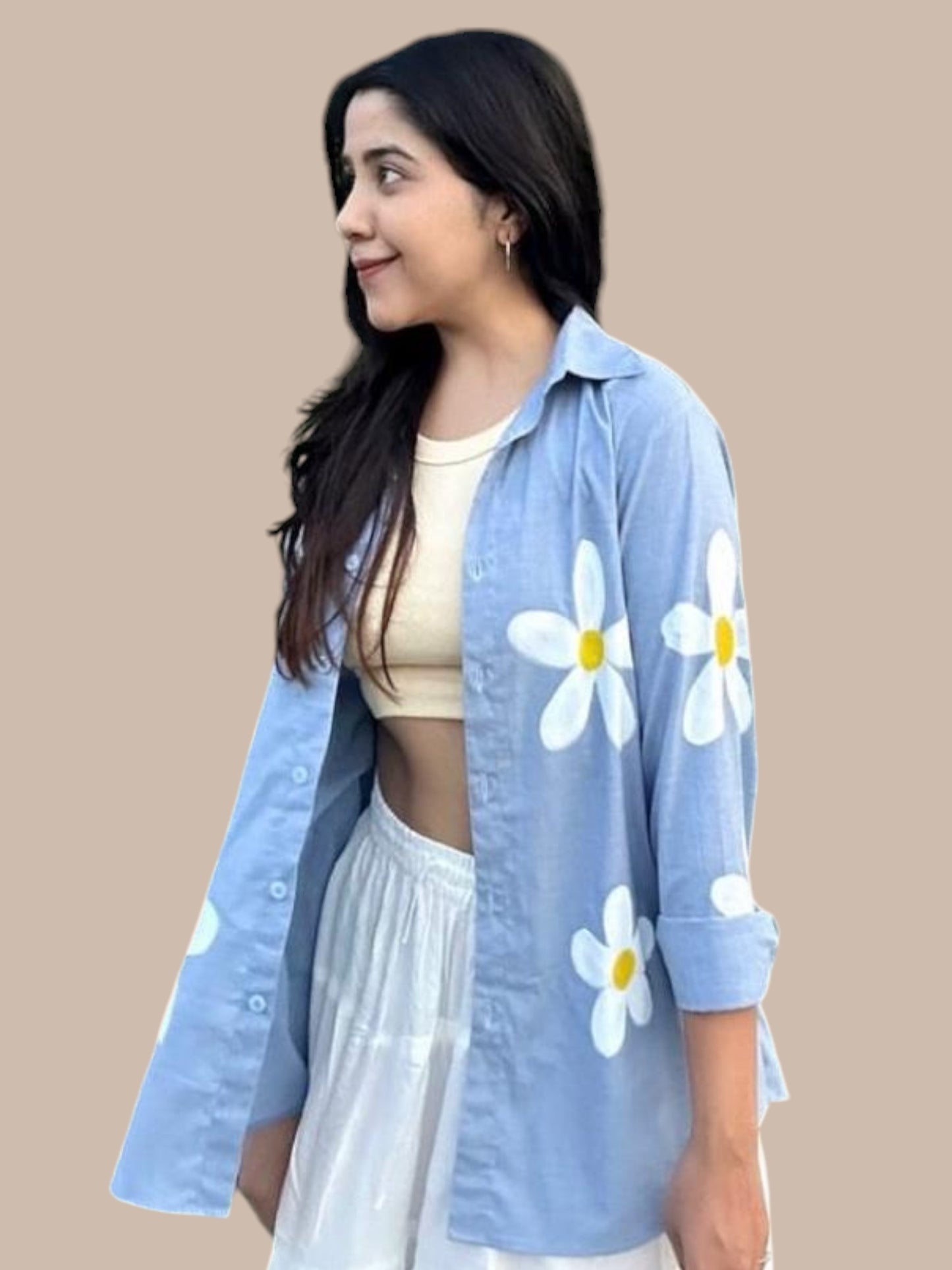 HANDPAINTED DAISY SHIRT