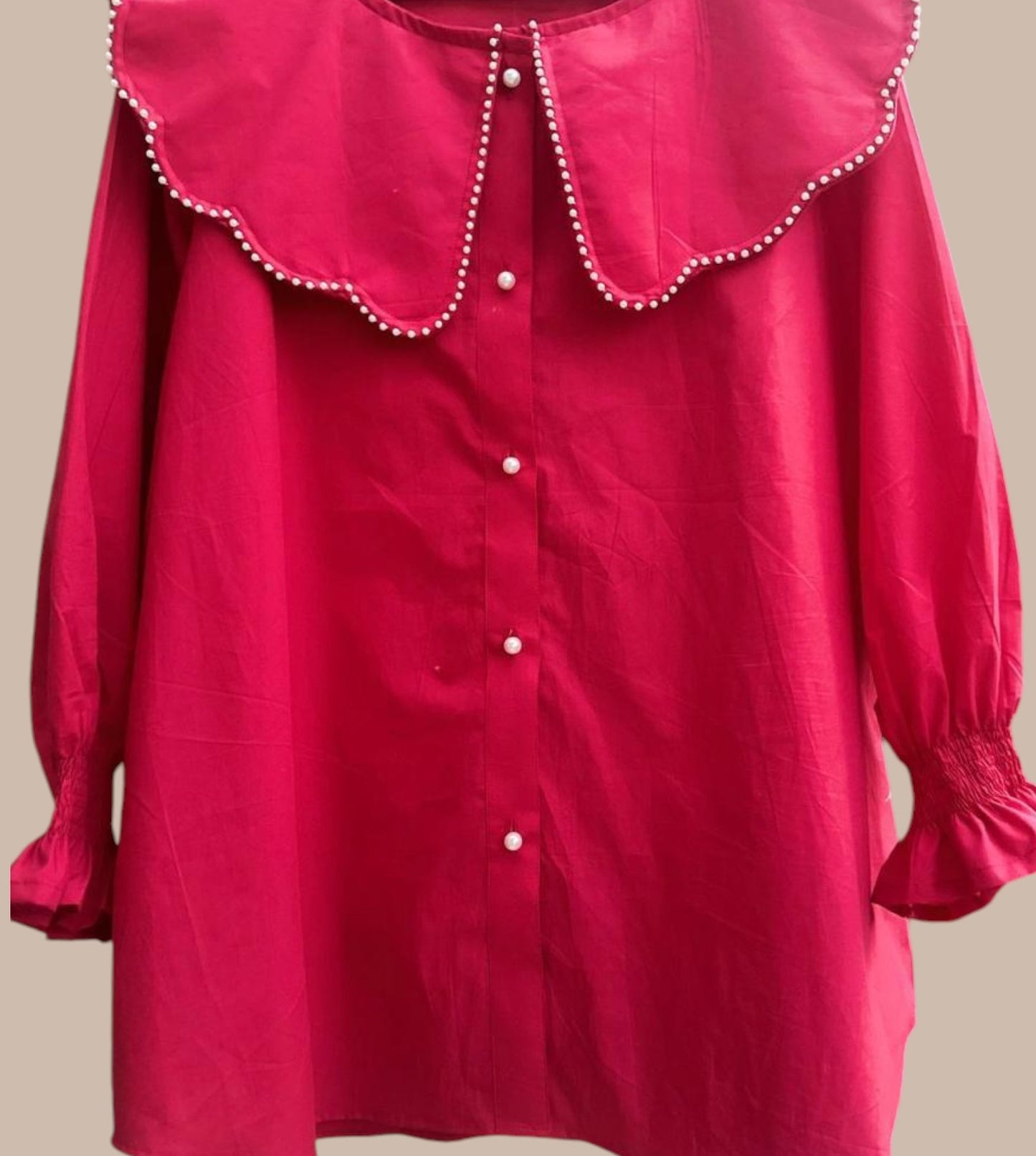 RED CLASSY BRUNCH WEAR