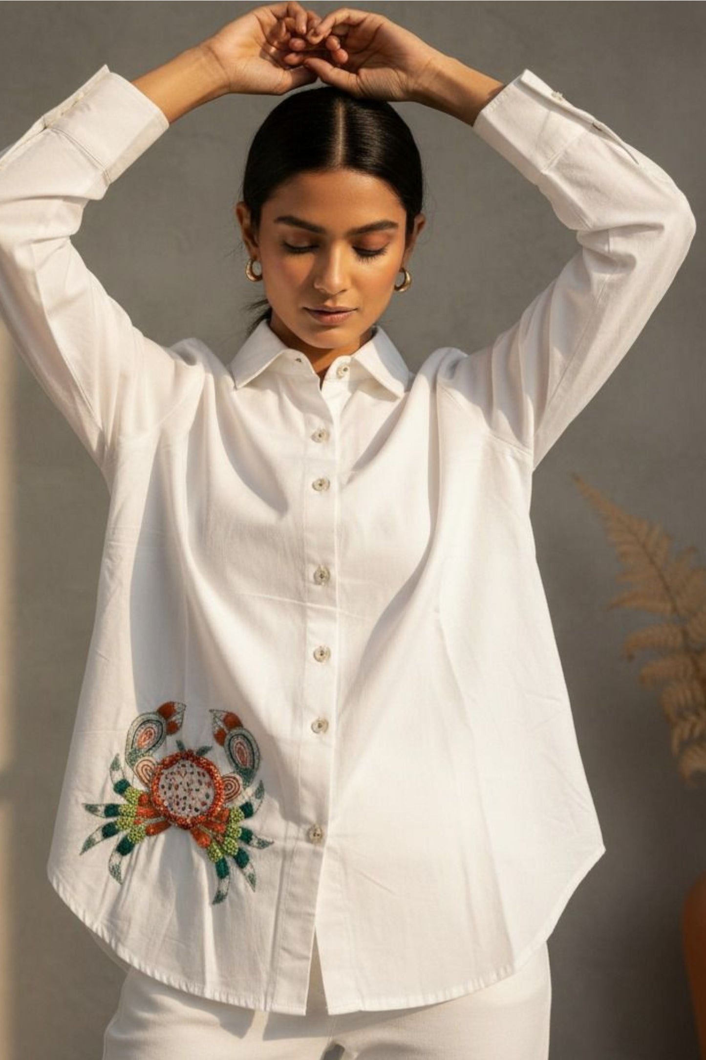 Ocean Muse Embroidered Shirt