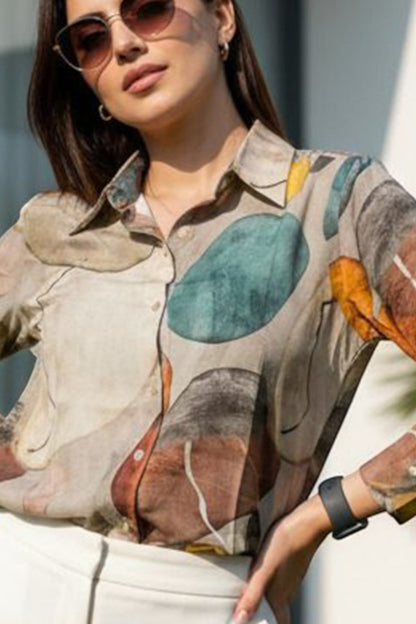 Abstract Earth Tones Shirt