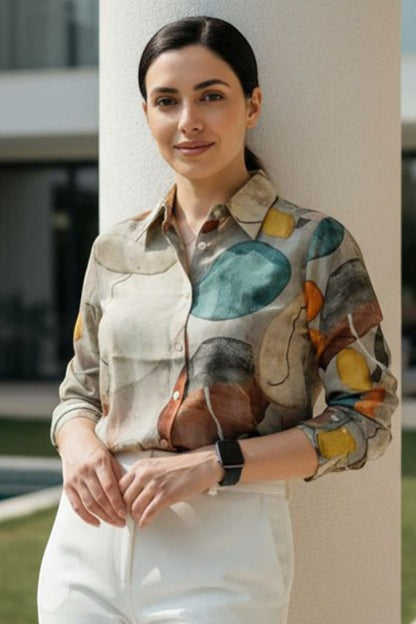 Abstract Earth Tones Shirt
