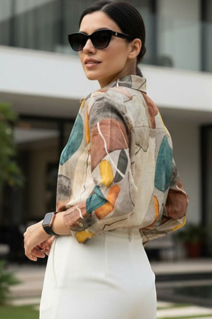 Abstract Earth Tones Shirt