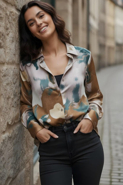 Urban Brushstroke Printed Shirt