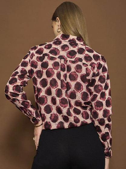 Rosewood Abstract Polka Print Shirt