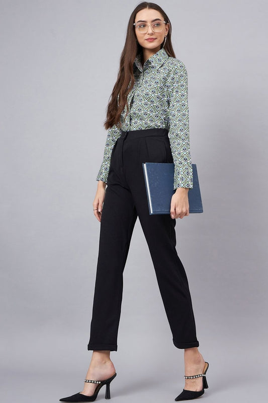 GeoMint Structured Print Shirt