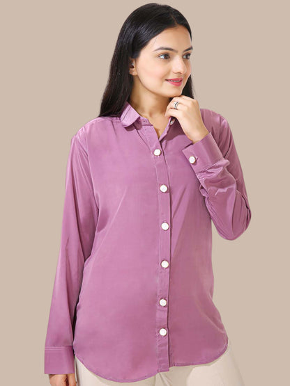 CLASSIC SOLID SHIRT-LAVENDER